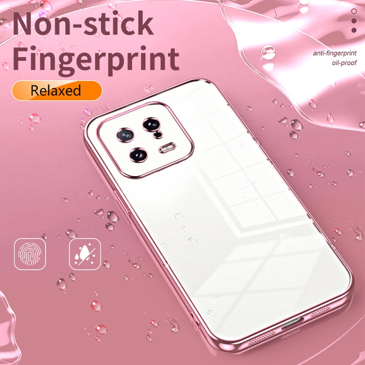 For Xiaomi 13 Transparent Plating Fine Hole Phone Case(Purple) - 13 Cases by PMC TechLife | Online Shopping South Africa | PMC TechLife | Buy Now Pay Later Mobicred