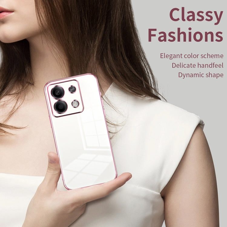 For Xiaomi Redmi Note 13 5G Transparent Plating Fine Hole Phone Case(Gold) - Note 13 Cases by PMC TechLife | Online Shopping South Africa | PMC TechLife
