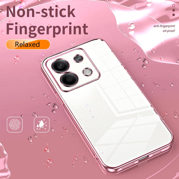 For Xiaomi Redmi Note 13 5G Transparent Plating Fine Hole Phone Case(Transparent) - Note 13 Cases by PMC TechLife | Online Shopping South Africa | PMC TechLife | Buy Now Pay Later Mobicred