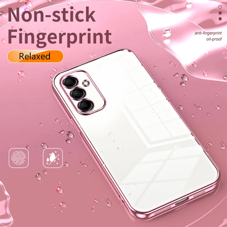 For Samsung Galaxy M14 Transparent Plating Fine Hole Phone Case(Pink) - free shipping - PMC TechLife - Order now!