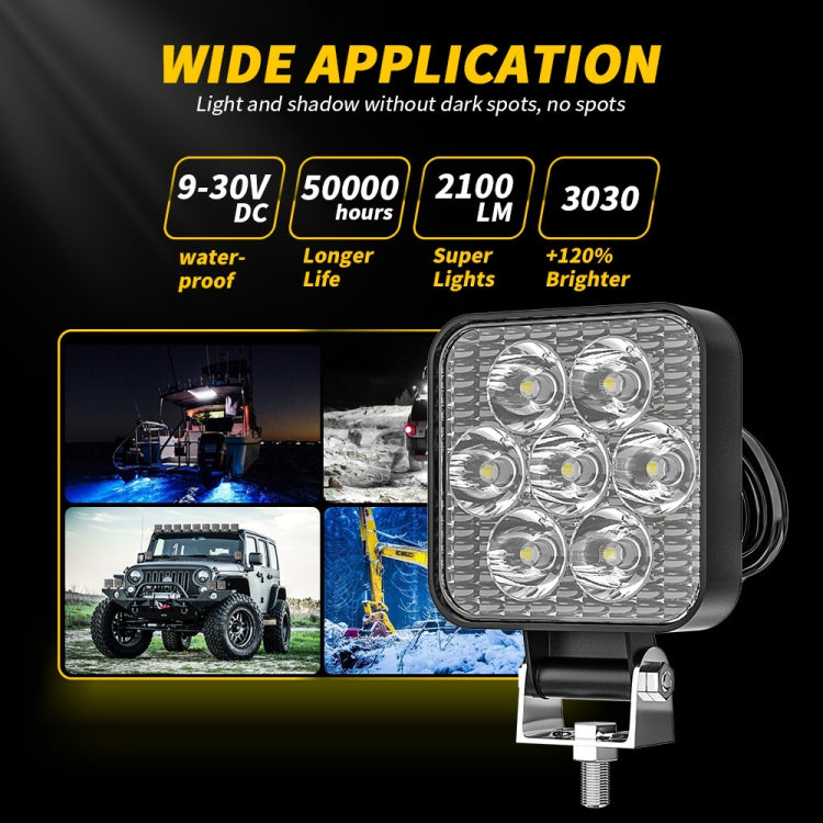 12-30V 12W 6000K 2.5 inch Car LED Engineering Auxiliary Light(White Light) - Work Lights by PMC TechLife | Online Shopping South Africa | PMC TechLife | Buy Now Pay Later Mobicred