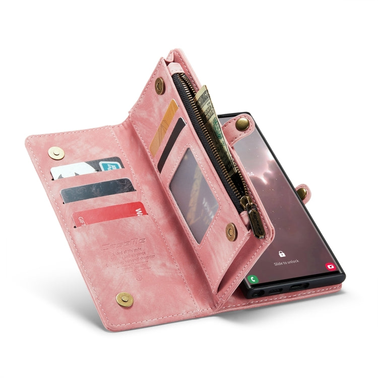For Samsung Galaxy S24 Ultra 5G CaseMe 008 Detachable Multifunctional Leather Phone Case(Pink) - Galaxy S24 Ultra 5G Cases by CaseMe | Online Shopping South Africa | PMC TechLife | Buy Now Pay Later Mobicred