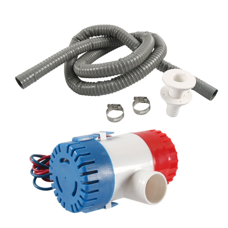 12V-1100GPH Boat / RV Bilge Sump Water Pump with Grey Drain Pipe - Marine Accessories & Parts by PMC TechLife | Online Shopping South Africa | PMC TechLife | Buy Now Pay Later Mobicred