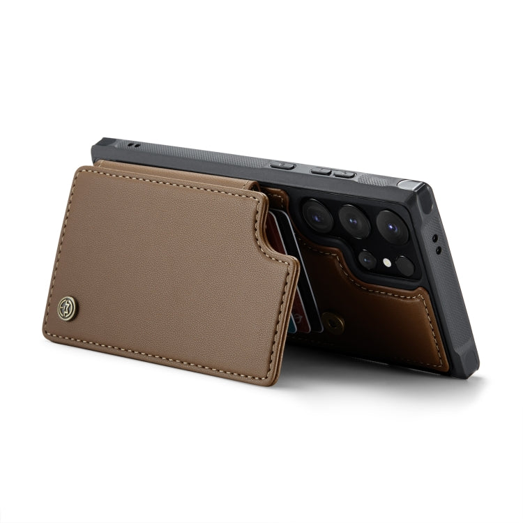 For Samsung Galaxy S24 Ultra 5G CaseMe C22 PC+TPU Business Style RFID Anti-theft Leather Phone Case(Brown) - Galaxy S24 Ultra 5G Cases by CaseMe | Online Shopping South Africa | PMC TechLife | Buy Now Pay Later Mobicred