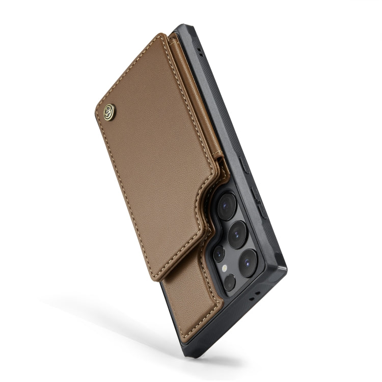 For Samsung Galaxy S24 Ultra 5G CaseMe C22 PC+TPU Business Style RFID Anti-theft Leather Phone Case(Brown) - Galaxy S24 Ultra 5G Cases by CaseMe | Online Shopping South Africa | PMC TechLife | Buy Now Pay Later Mobicred