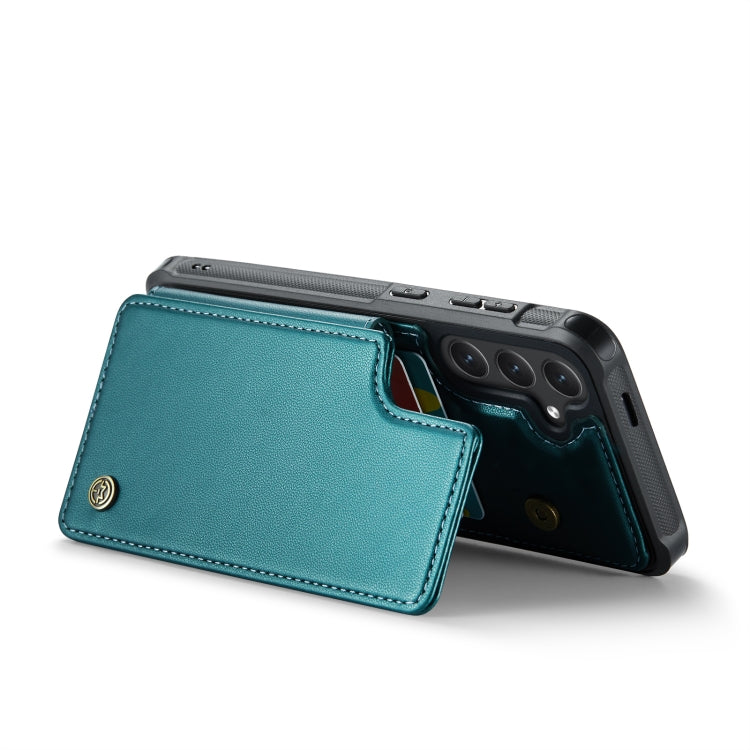 For Samsung Galaxy S24+ 5G CaseMe C22 PC+TPU Business Style RFID Anti-theft Leather Phone Case(Blue Green) - free shipping - PMC Jewellery - Order now!