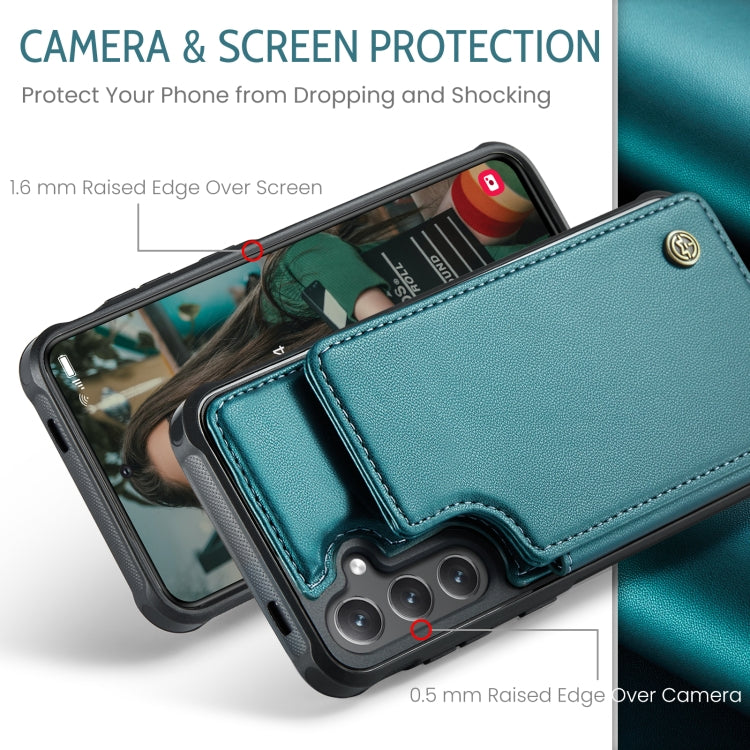 For Samsung Galaxy S24+ 5G CaseMe C22 PC+TPU Business Style RFID Anti-theft Leather Phone Case(Blue Green) - free shipping - PMC Jewellery - Order now!