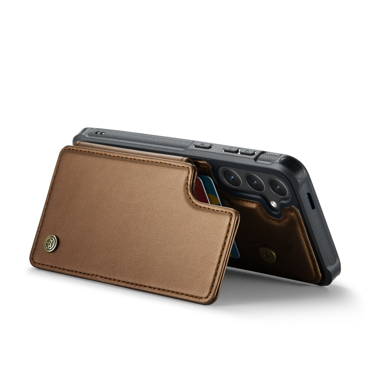 For Samsung Galaxy S24 5G CaseMe C22 PC+TPU Business Style RFID Anti-theft Leather Phone Case(Brown) - free shipping - PMC Jewellery - Order now!