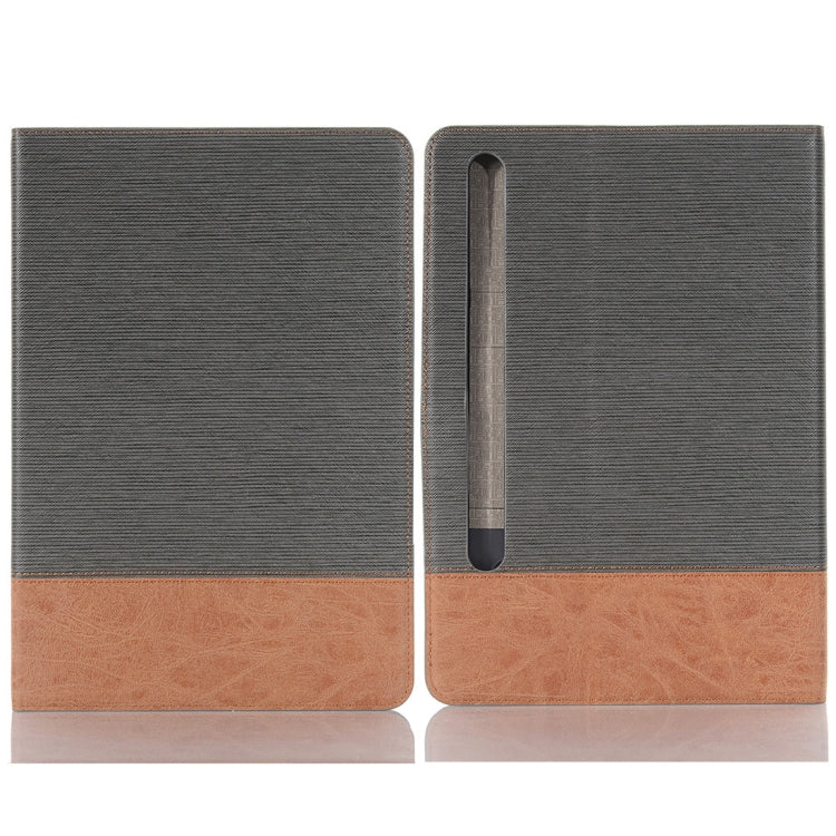 For Samsung Galaxy Tab S9 Cross Texture Stitching Leather Tablet Case(Dark Grey) - free shipping - PMC Jewellery - Order now!