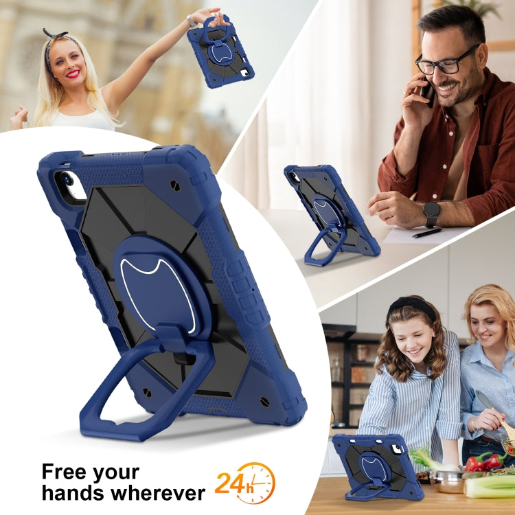 For iPad Air 11 2024 Contrast Color Robot Silicone Hybrid PC Tablet Case(Navy Black) - iPad Air 11 2024 Cases by PMC TechLife | Online Shopping South Africa | PMC TechLife | Buy Now Pay Later Mobicred