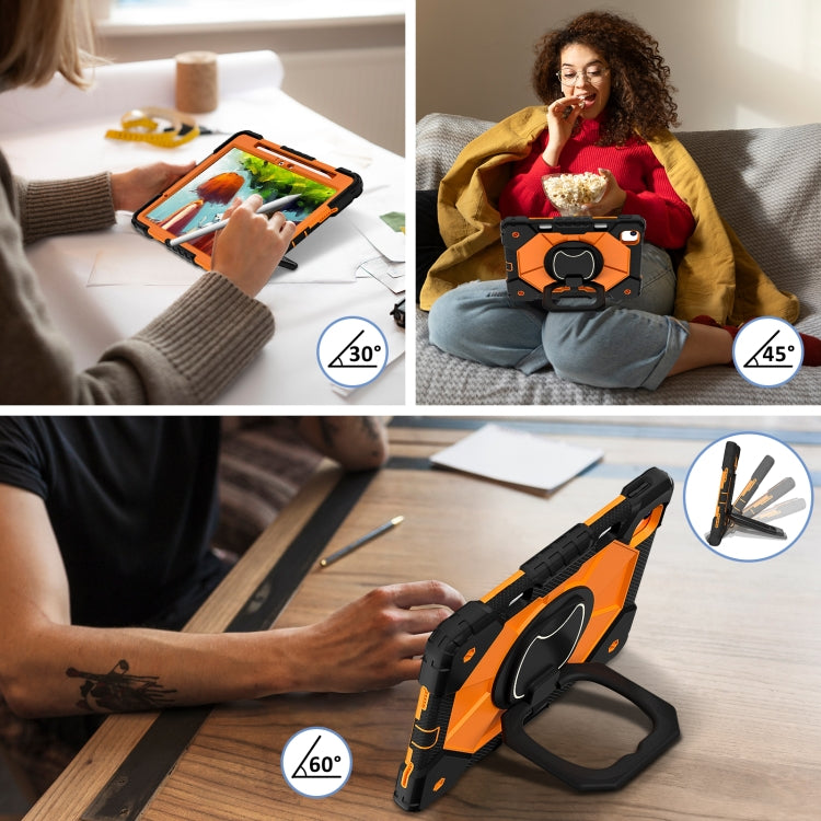 For iPad Air 11 2025 / 2024 Contrast Color Robot Silicone Hybrid PC Tablet Case(Black Orange) - iPad Air 11 2025 / 2024 Cases by PMC TechLife | Online Shopping South Africa | PMC TechLife | Buy Now Pay Later Mobicred