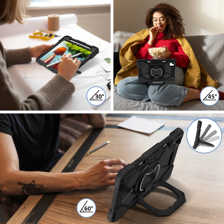 For iPad Air 11 2025 / 2024 Contrast Color Robot Silicone Hybrid PC Tablet Case(Black) - iPad Air 11 2025 / 2024 Cases by PMC TechLife | Online Shopping South Africa | PMC TechLife | Buy Now Pay Later Mobicred