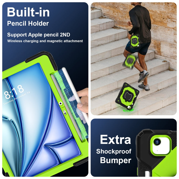 For iPad Air 11 2024 Contrast Color Robot Silicone Hybrid PC Tablet Case(Black Yellow Green) - iPad Air 11 2024 Cases by PMC TechLife | Online Shopping South Africa | PMC TechLife | Buy Now Pay Later Mobicred