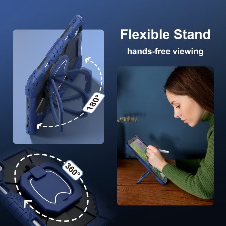 For iPad Pro 11 2024 Contrast Color Robot Silicone Hybrid PC Tablet Case(Navy Black) - iPad Pro 11 2024 Cases by PMC TechLife | Online Shopping South Africa | PMC TechLife | Buy Now Pay Later Mobicred