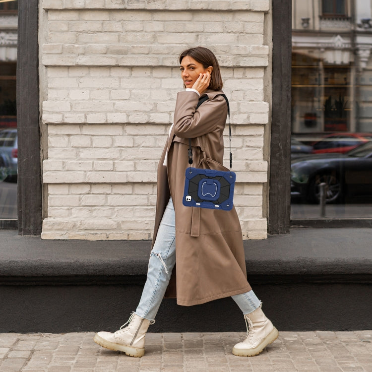 For iPad Pro 11 2024 Contrast Color Robot Silicone Hybrid PC Tablet Case(Navy Black) - iPad Pro 11 2024 Cases by PMC TechLife | Online Shopping South Africa | PMC TechLife | Buy Now Pay Later Mobicred