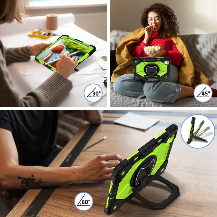 For iPad Pro 11 2024 Contrast Color Robot Silicone Hybrid PC Tablet Case(Black Yellow Green) - iPad Pro 11 2024 Cases by PMC TechLife | Online Shopping South Africa | PMC TechLife | Buy Now Pay Later Mobicred