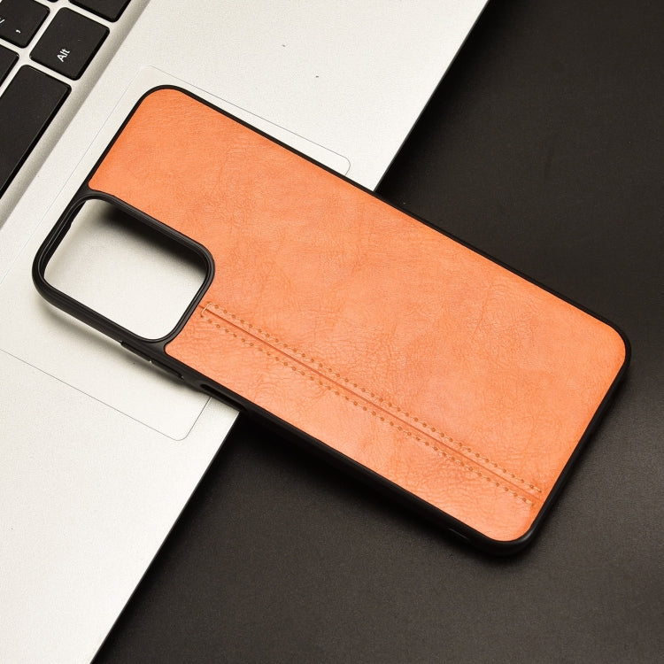 For Motorola Moto G Power 5G 2024 Cow Pattern Sewing Back Cover Phone Case(Orange) - Motorola Cases by PMC Jewellery | Online Shopping South Africa | PMC Jewellery | Buy Now Pay Later Mobicred