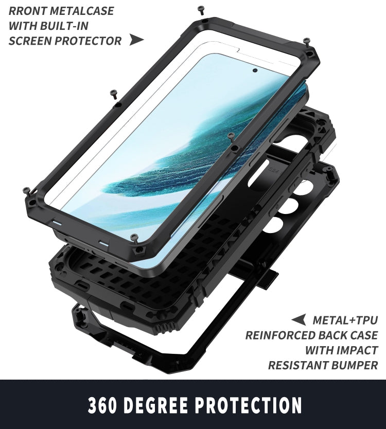 For Samsung Galaxy S24+ 5G R-JUST Life Waterproof Dustproof Shockproof Phone Case(Black) - free shipping - PMC TechLife - Order now!