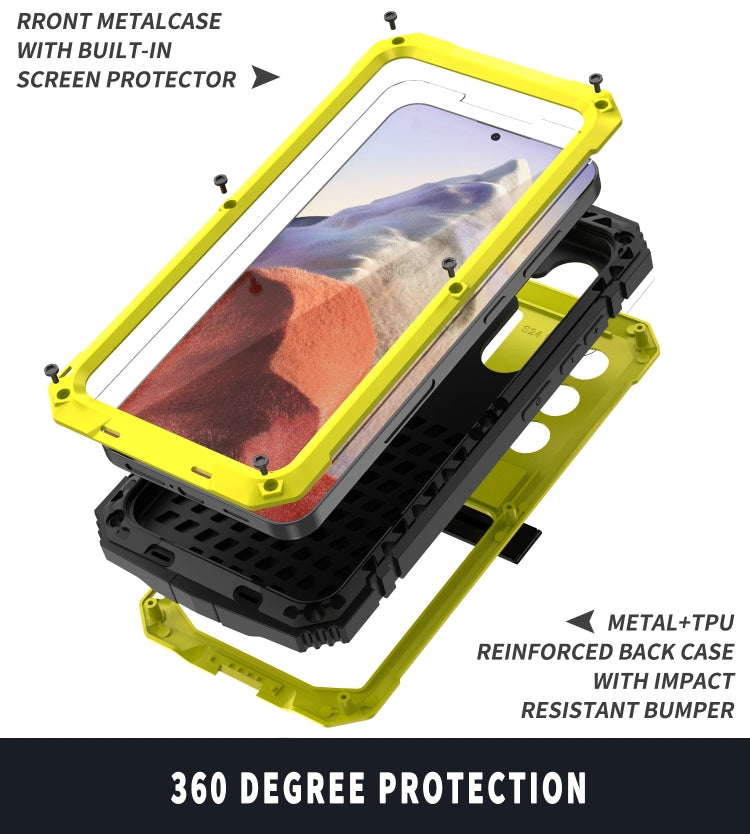 For Samsung Galaxy S24 5G R-JUST Life Waterproof Dustproof Shockproof Phone Case(Yellow) - Galaxy S24 5G Cases by R-JUST | Online Shopping South Africa | PMC TechLife | Buy Now Pay Later Mobicred