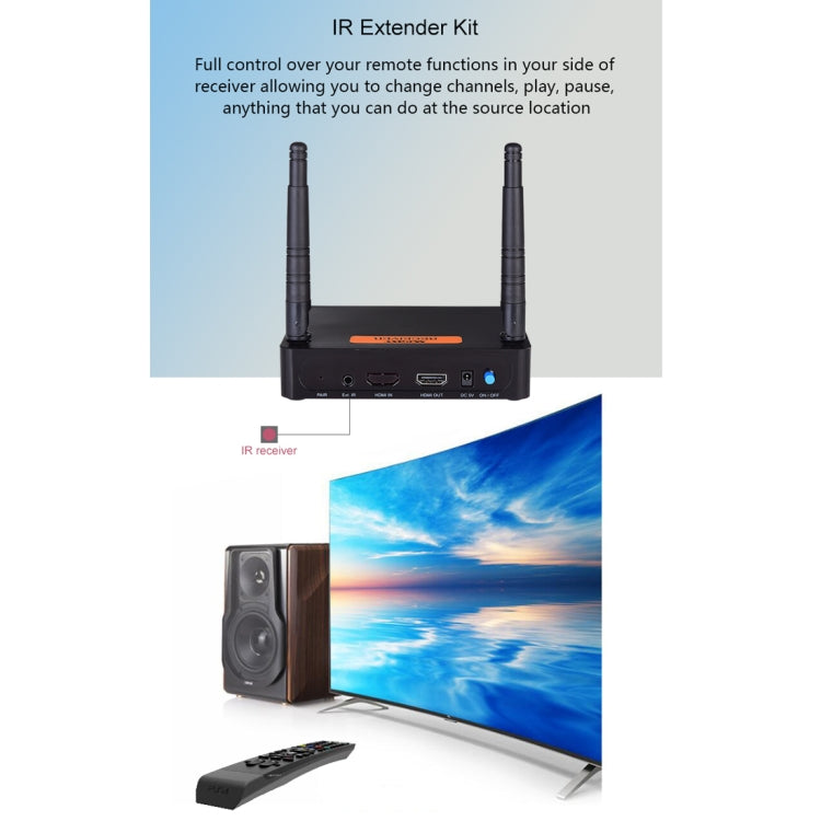 Measy FHD656 Mini 1080P HDMI 1.4 HD Wireless Audio Video Transmitter Receiver Extender Transmission System, Transmission Distance: 100m, US Plug - free shipping - PMC TechLife - Order now!