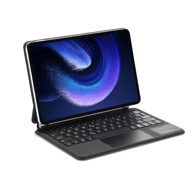 For Xiaomi Pad 6 / Pad Pro M11P-B-M611 Magnetic Bluetooth Keyboard Leather Tablet Case(Black) - Xiaomi Keyboard by PMC TechLife | Online Shopping South Africa | PMC TechLife | Buy Now Pay Later Mobicred