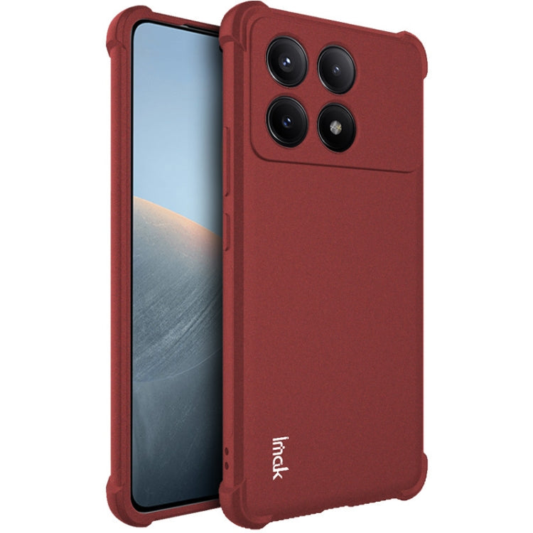 For Xiaomi Redmi K70 5G / K70 Pro 5G imak Shockproof Airbag TPU Phone Case(Matte Red) - Xiaomi Cases by imak | Online Shopping South Africa | PMC Jewellery | Buy Now Pay Later Mobicred