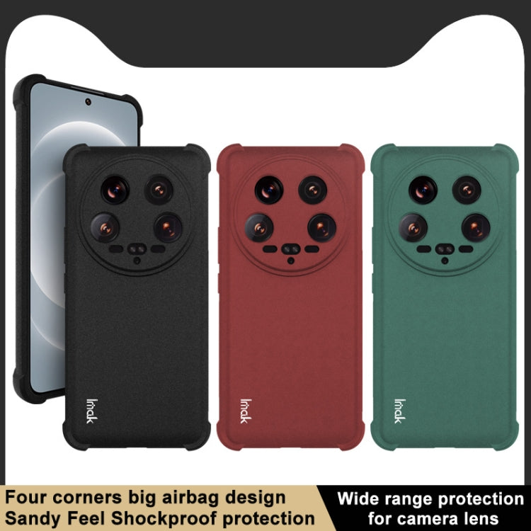 For Xiaomi 14 Ultra 5G imak Shockproof Airbag TPU Phone Case(Matte Red) - free shipping - PMC Jewellery - Order now!