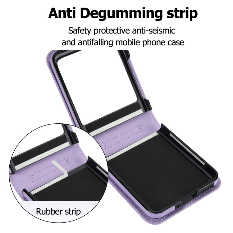 For Motorola Razr 40 Ultra Rhombic Texture Phone Case with Long & Short Lanyard(Light Purple) - free shipping - PMC TechLife - Order now!