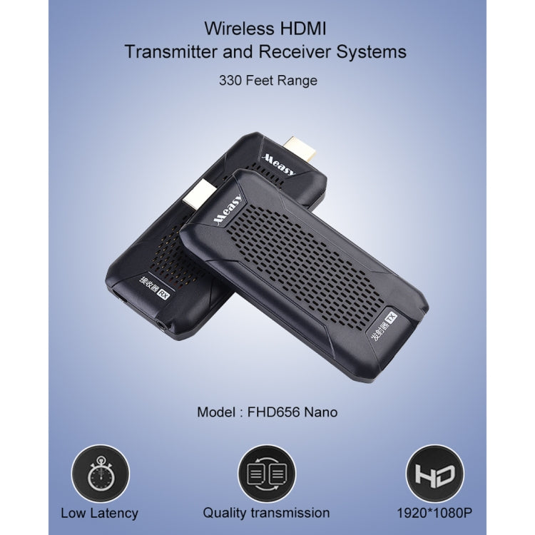 Measy FHD656 Nano 1080P HDMI 1.4 HD Wireless Audio Video Double Mini Transmitter Receiver Extender Transmission System, Transmission Distance: 100m, UK Plug - free shipping - PMc TechLife - Order now!