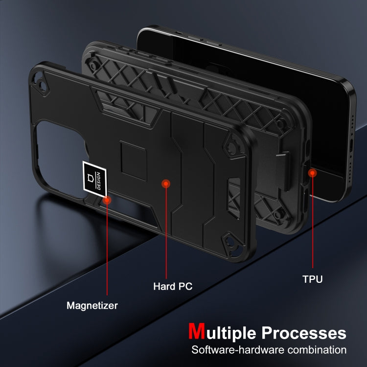 For Tecno Camon 18P 2 in 1 Shockproof Phone Case(Black) - Tecno Cases by PMC TechLife | Online Shopping South Africa | PMC TechLife | Buy Now Pay Later Mobicred
