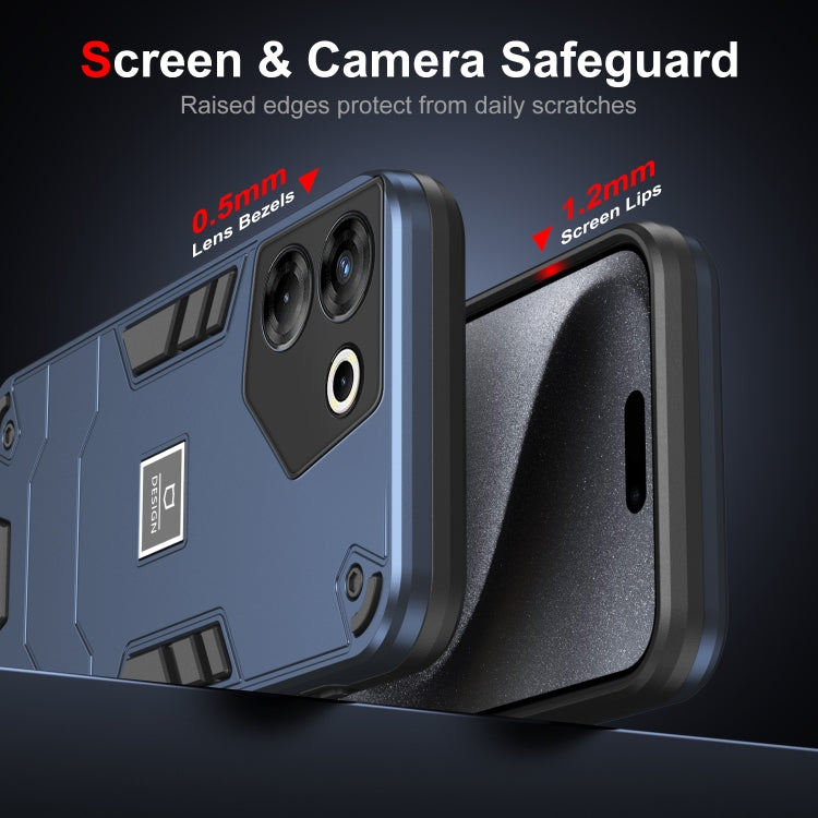 For Tecno Camon 20 Pro 5G 2 in 1 Shockproof Phone Case(Blue) - Tecno Cases by PMC TechLife | Online Shopping South Africa | PMC TechLife | Buy Now Pay Later Mobicred