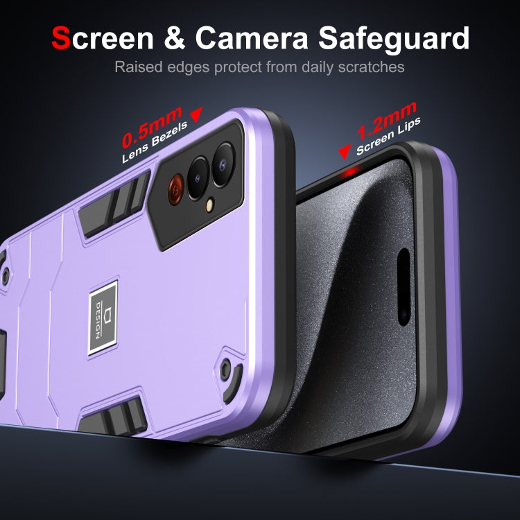 For Tecno Pova 4 2 in 1 Shockproof Phone Case(Purple) - free shipping - PMC TechLife - Order now!