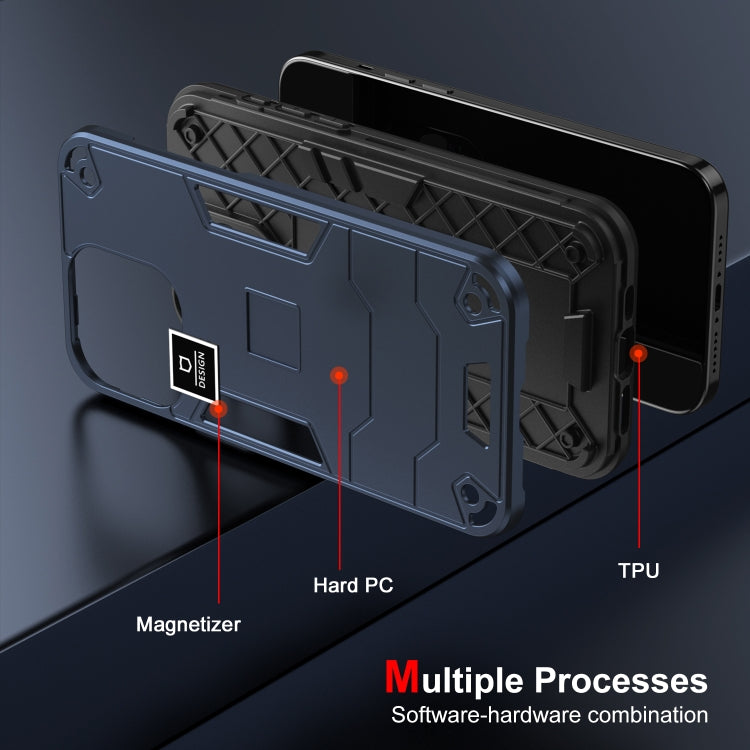 For Tecno Pova 4 Pro 2 in 1 Shockproof Phone Case(Blue) - Tecno Cases by PMC TechLife | Online Shopping South Africa | PMC TechLife | Buy Now Pay Later Mobicred