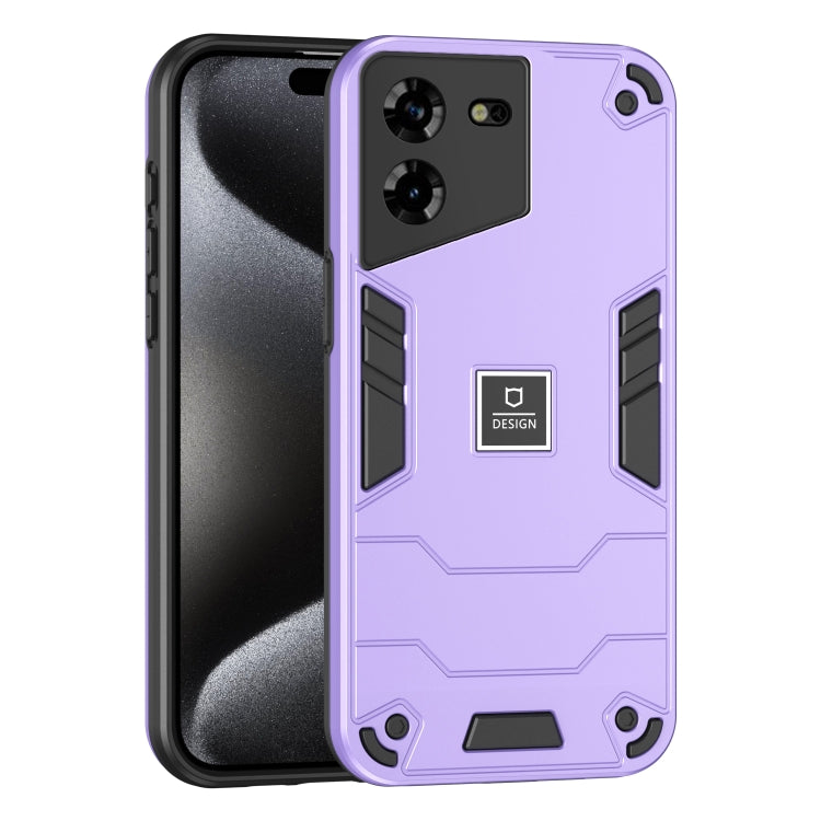For Tecno Pova 5 2 in 1 Shockproof Phone Case(Purple) - Tecno Cases by PMC TechLife | Online Shopping South Africa | PMC TechLife | Buy Now Pay Later Mobicred