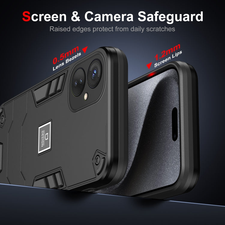 For Tecno Spark 9 Pro 2 in 1 Shockproof Phone Case(Black) - Tecno Cases by PMC TechLife | Online Shopping South Africa | PMC TechLife | Buy Now Pay Later Mobicred