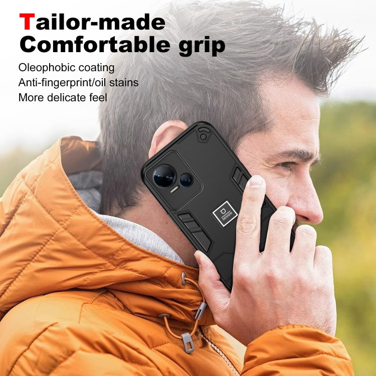 For Tecno Spark 10 5G 2 in 1 Shockproof Phone Case(Black) - free shipping - PMC TechLife - Order now!