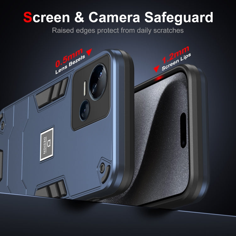 For Tecno Spark 10 5G 2 in 1 Shockproof Phone Case(Blue) - Tecno Cases by PMC TechLife | Online Shopping South Africa | PMC TechLife | Buy Now Pay Later Mobicred