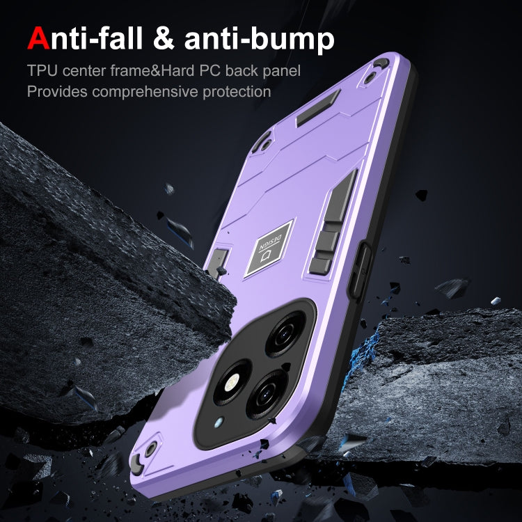 For Tecno Spark 20 2 in 1 Shockproof Phone Case(Purple) - Tecno Cases by PMC TechLife | Online Shopping South Africa | PMC TechLife | Buy Now Pay Later Mobicred