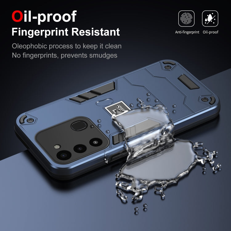 For Tecno Spark Go 2022 2 in 1 Shockproof Phone Case(Blue) - Tecno Cases by PMC TechLife | Online Shopping South Africa | PMC TechLife | Buy Now Pay Later Mobicred