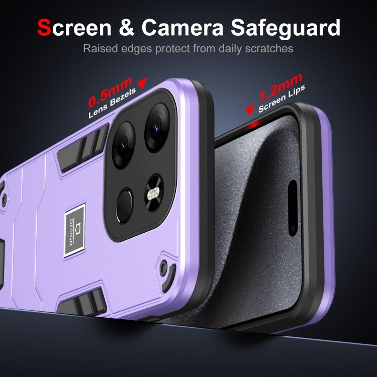 For Tecno Spark Go 2023 2 in 1 Shockproof Phone Case(Purple) - free shipping - PMC TechLife - Order now!