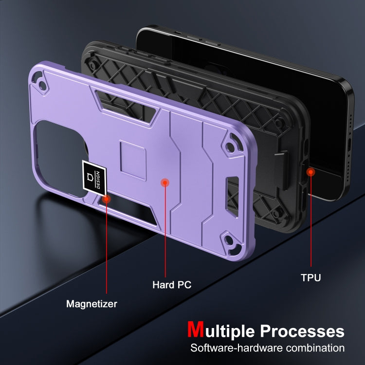 For Tecno Spark Go 2024 2 in 1 Shockproof Phone Case(Purple) - Tecno Cases by PMC TechLife | Online Shopping South Africa | PMC TechLife | Buy Now Pay Later Mobicred