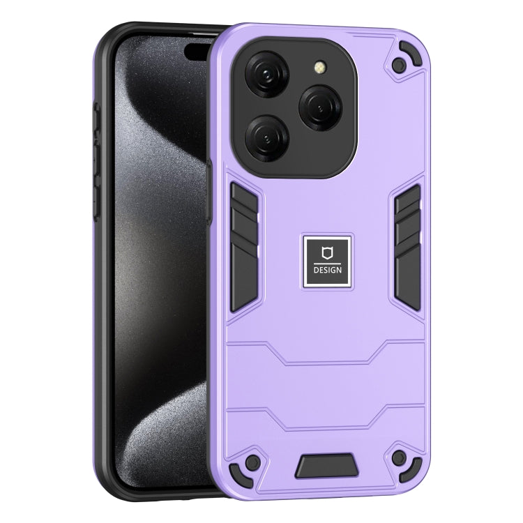 For Tecno Spark 20 Pro 2 in 1 Shockproof Phone Case(Purple) - Tecno Cases by PMC TechLife | Online Shopping South Africa | PMC TechLife | Buy Now Pay Later Mobicred