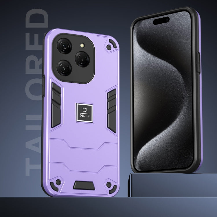 For Tecno Spark 20 Pro 2 in 1 Shockproof Phone Case(Purple) - Tecno Cases by PMC TechLife | Online Shopping South Africa | PMC TechLife | Buy Now Pay Later Mobicred