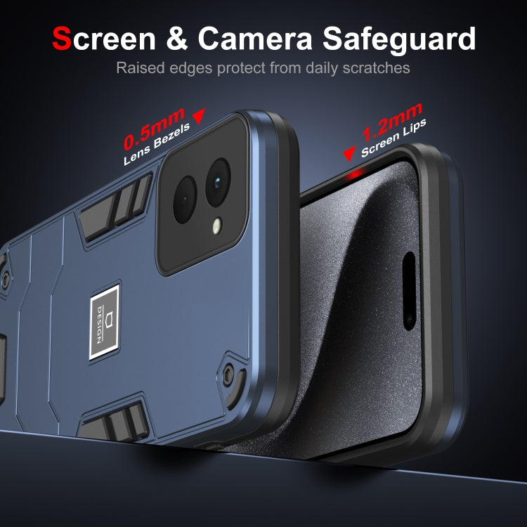 For Motorola Moto G Power 2024 Shockproof TPU Hybrid PC Phone Case(Blue) - Motorola Cases by PMC Jewellery | Online Shopping South Africa | PMC Jewellery | Buy Now Pay Later Mobicred