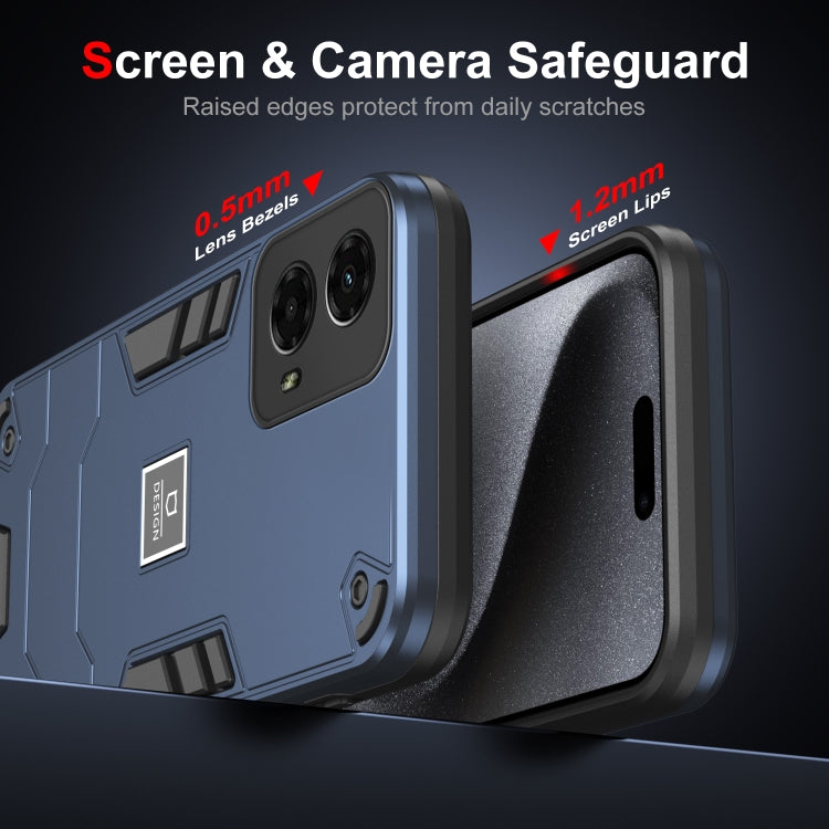 For Motorola Moto G 2024 5G Shockproof TPU Hybrid PC Phone Case(Blue) - Motorola Cases by PMC Jewellery | Online Shopping South Africa | PMC Jewellery | Buy Now Pay Later Mobicred