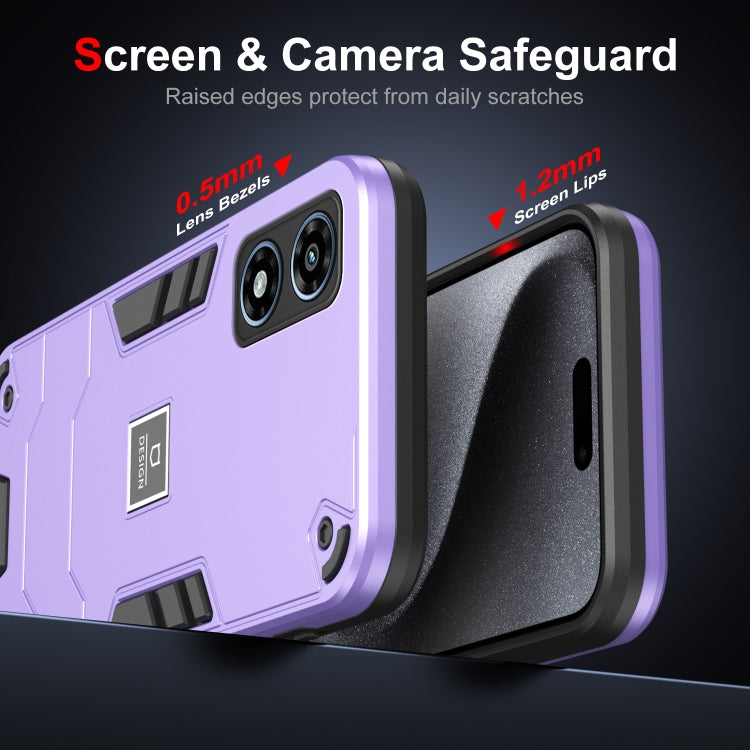 For Motorola Moto G Play 2024 Shockproof TPU Hybrid PC Phone Case(Purple) - Motorola Cases by PMC Jewellery | Online Shopping South Africa | PMC Jewellery | Buy Now Pay Later Mobicred