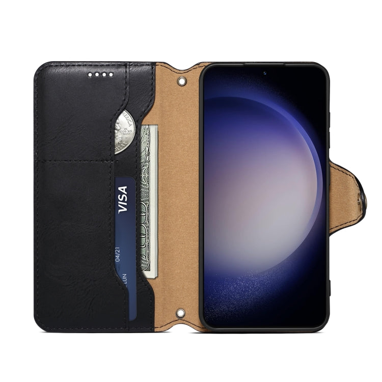 For Samsung Galaxy S24 5G Denior Cowhide Texture Wallet Style Leather Phone Case(Black) - free shipping - PMC Jewellery - Order now!