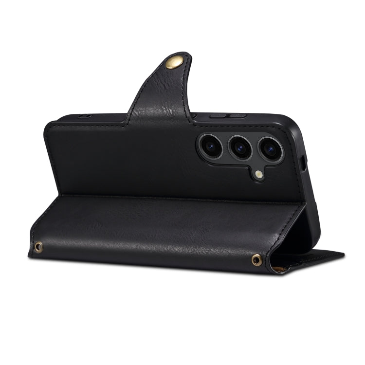 For Samsung Galaxy S24 5G Denior Cowhide Texture Wallet Style Leather Phone Case(Black) - free shipping - PMC Jewellery - Order now!