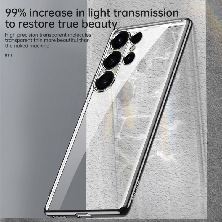 For Samsung Galaxy S24+ 5G SULADA Electroplating TPU Transparent Phone Case(Gold) - free shipping - PMC Jewellery - Order now!