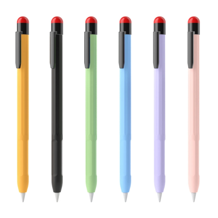For Apple Pencil 2 Pen Clip Silicone Stylus Pen Protective Case(Yellow) - free shipping - PMC Jewellery - Order now!